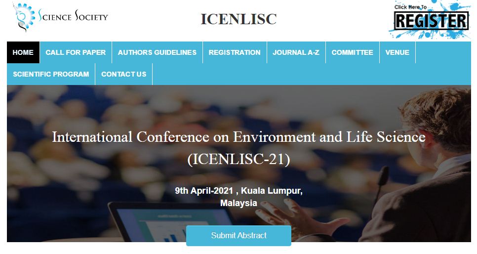 International Conference on Environment and Life Science, Kuala Lumpur,Malaysia,Kuala Lumpur,Malaysia