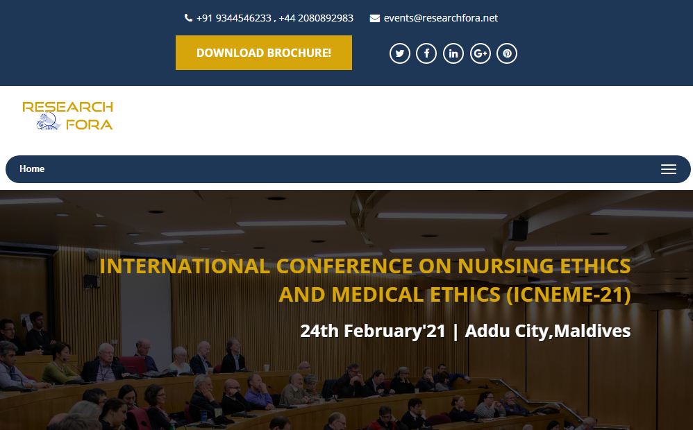 International Conference on Nursing Ethics and Medical Ethics, Addu City, Maldives, Maldives