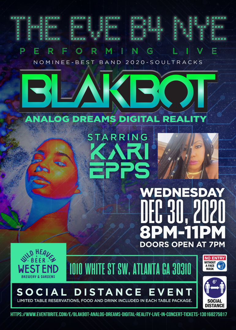 BLAKBOT-ANALOG DREAMS_DIGITAL REALITY-LIVE in Concert, Atlanta, Georgia, United States