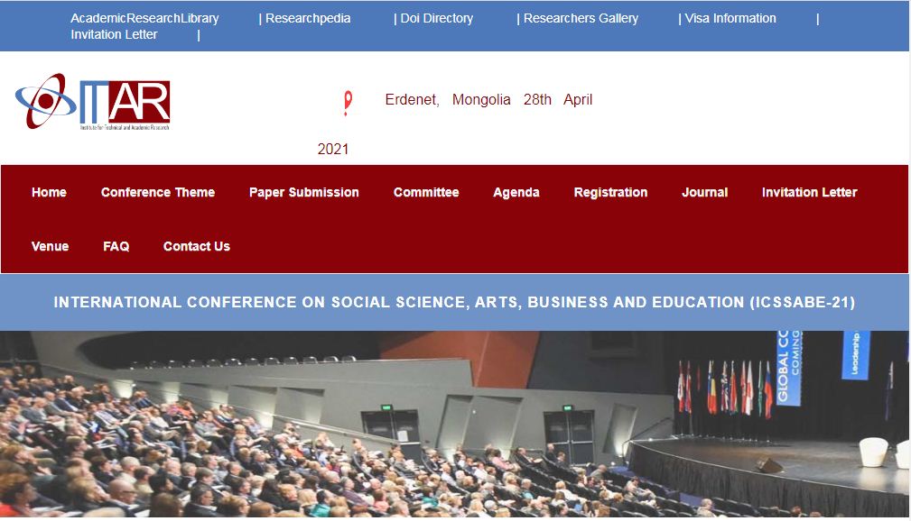 International Conference on Social Science, Arts, Business and Education, Erdenet, Mongolia, Mongolia
