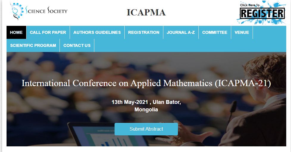 International Conference on Applied Mathematics, Ulan Bator, Mongolia, Mongolia