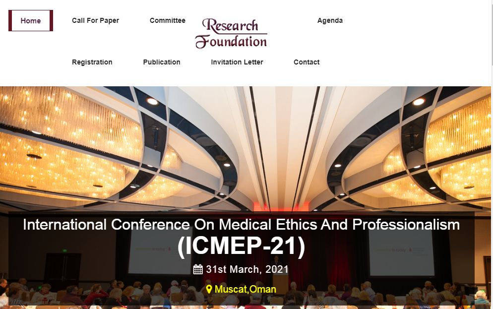 International Conference On Medical Ethics And Professionalism, Muscat,Oman,Muscat,Oman