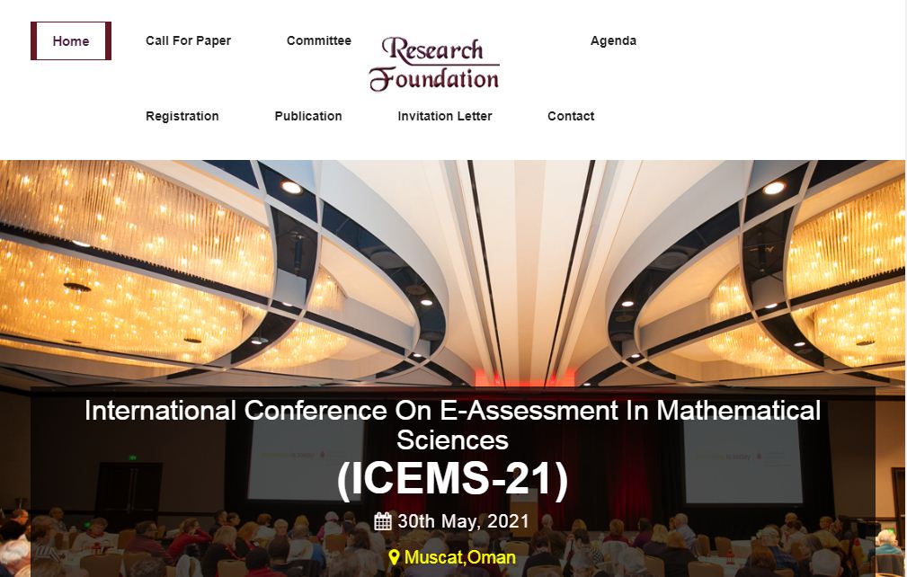 International Conference On E-Assessment In Mathematical Sciences, Muscat,Oman,Muscat,Oman