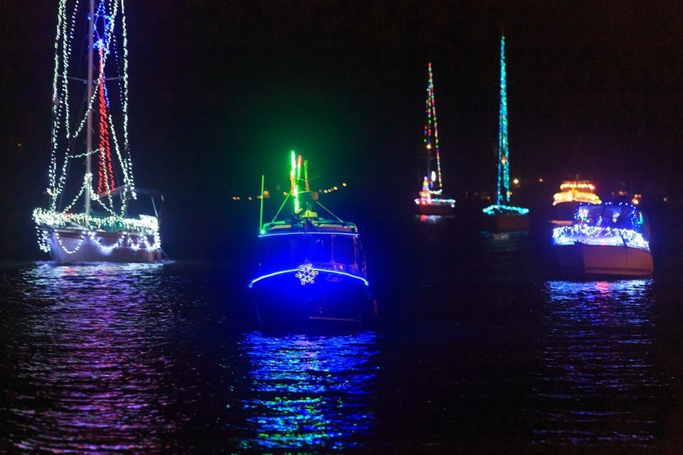 Lower Columbia Christmas Boats, New Year's Eve, Rainier, OR, Rainier, Oregon, United States