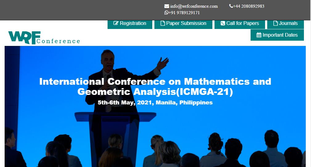 International Conference on Mathematics and Geometric Analysis, Manila, Philippines, Philippines