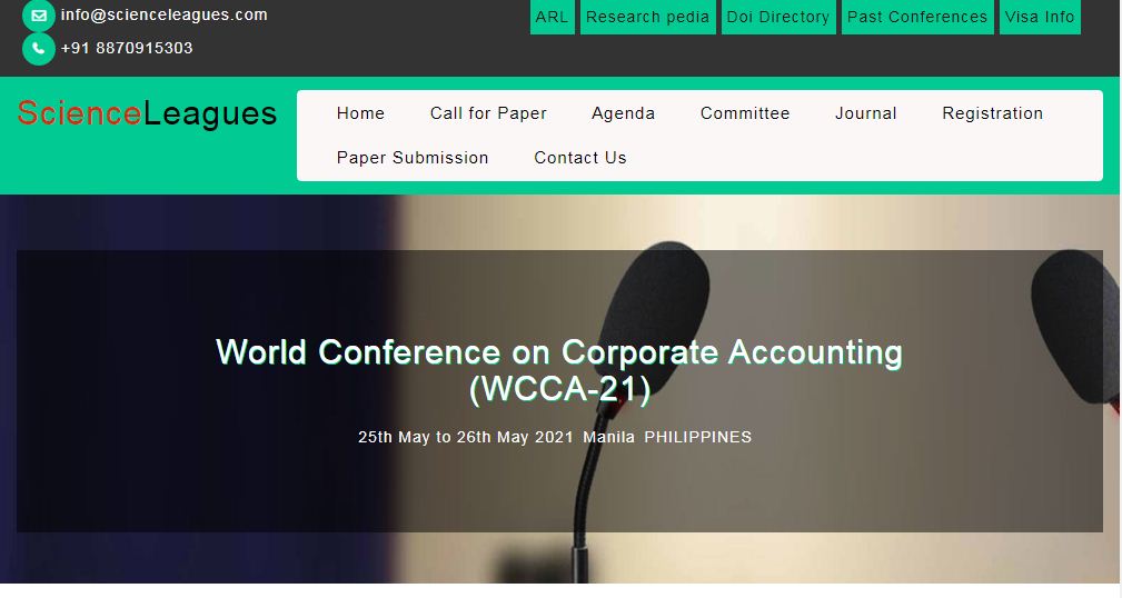 World Conference on Corporate Accounting, Manila, Philippines, Philippines