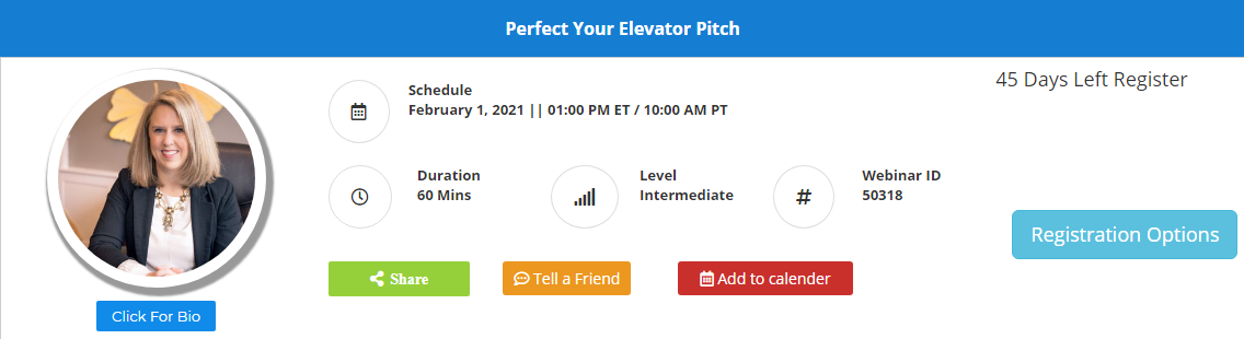Perfect Your Elevator Pitch, Leawood, Kansas, United States