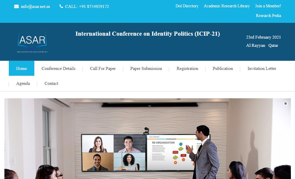 International Conference on Identity Politics, Al Rayyan   Qatar, Al Rayyan, Qatar