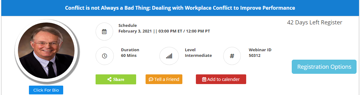 Conflict is not Always a Bad Thing: Dealing with Workplace Conflict to Improve Performance, Leawood, Kansas, United States