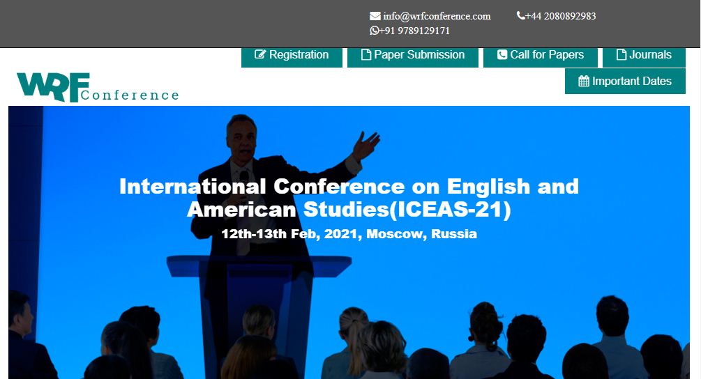 International Conference on English and American Studies, Moscow, Russia,Moscow,Russia