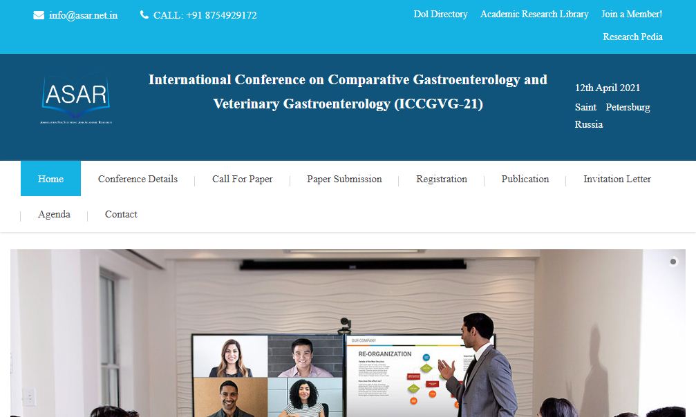 International Conference on Comparative Gastroenterology and Veterinary Gastroenterology, Saint Petersburg,Russia,Saint Petersburg,Russia