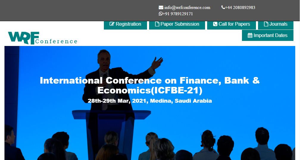 International Conference on Finance, Bank & Economics, Medina, Saudi Arabia, Saudi Arabia