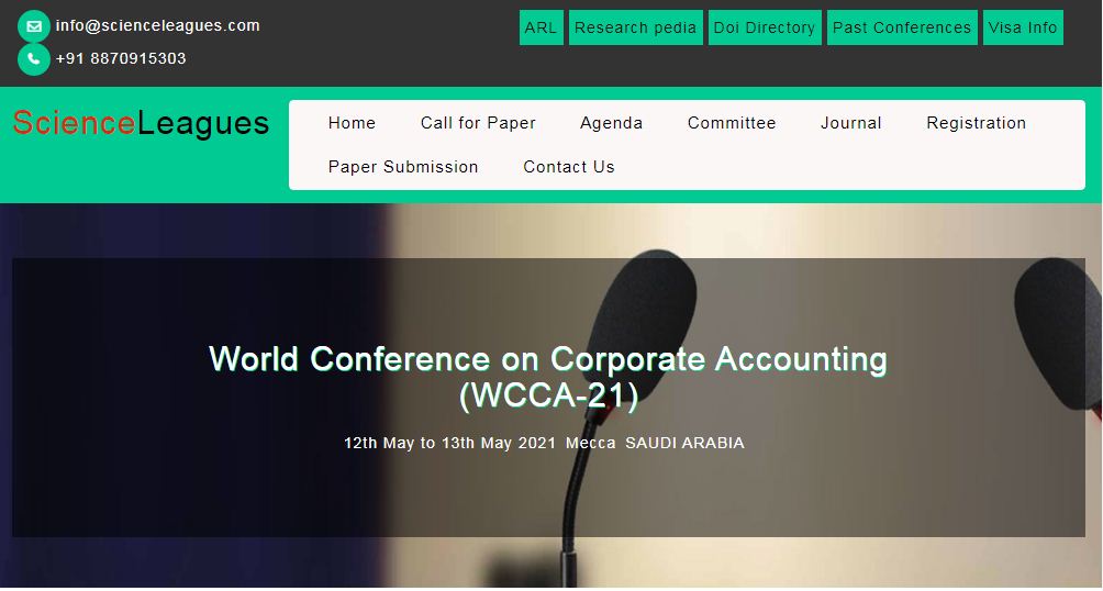 World Conference on Corporate Accounting, Mecca SAUDI ARABIA, Saudi Arabia