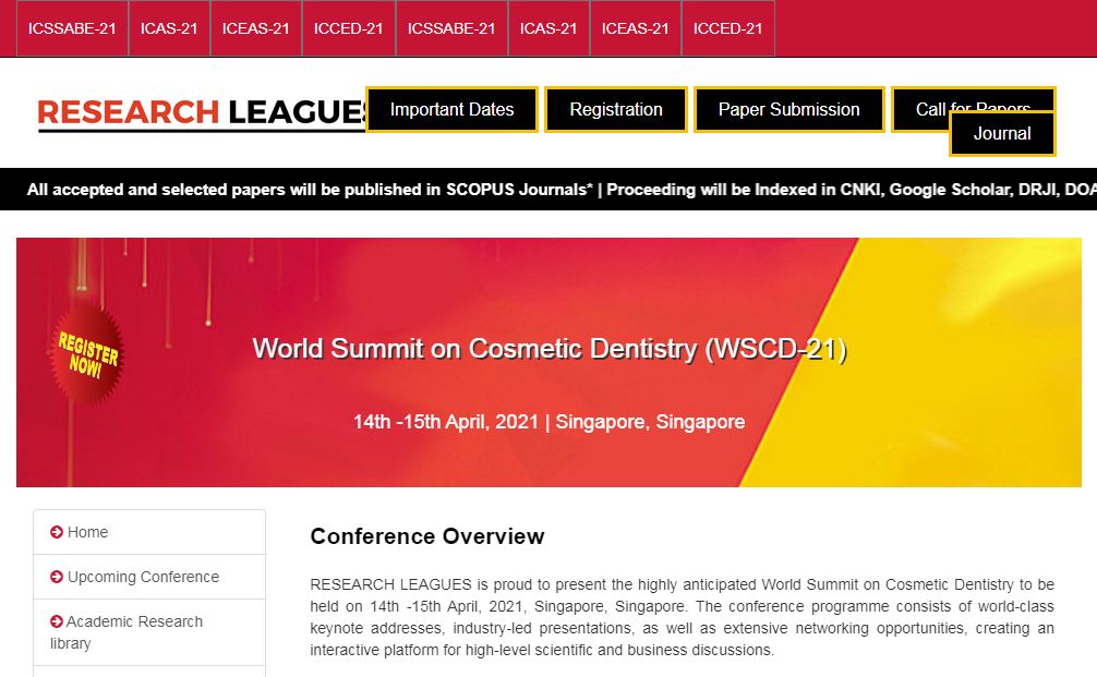 World Summit on Cosmetic Dentistry, Singapore