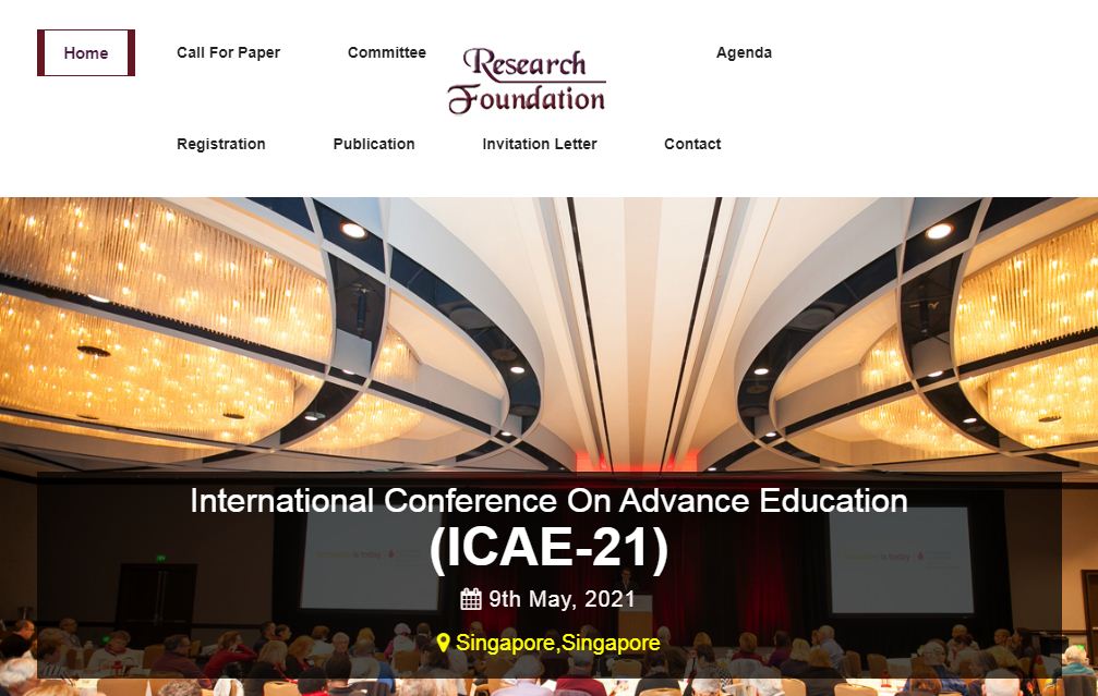 International Conference On Advance Education, Singapore