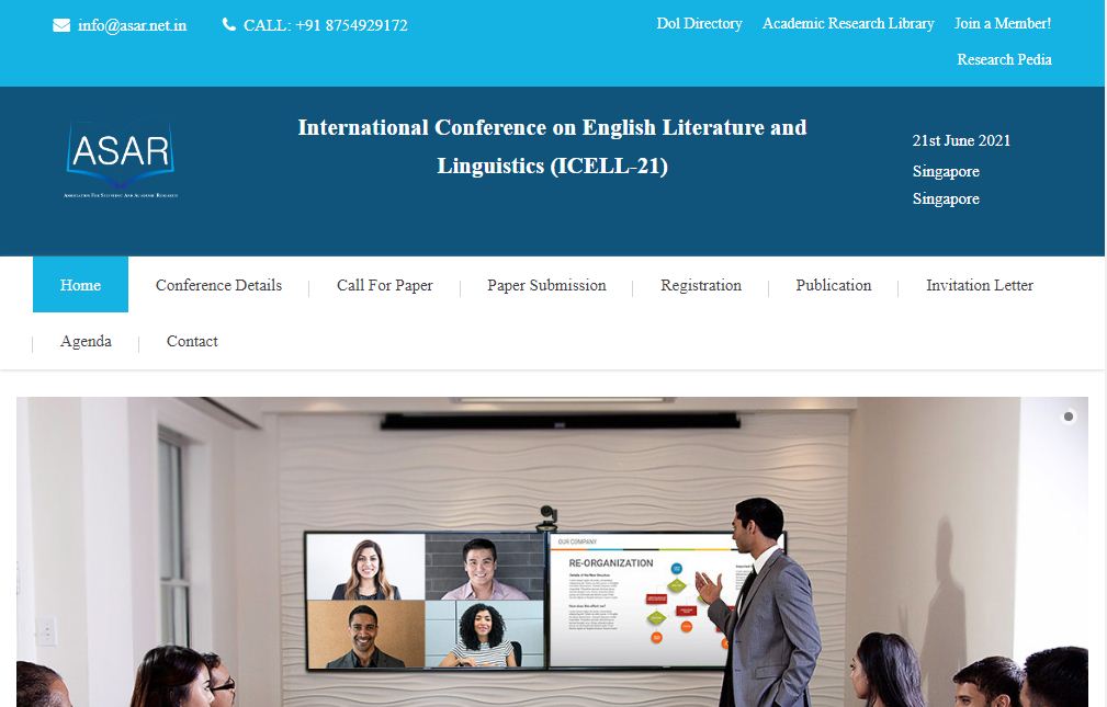 International Conference on English Literature and Linguistics, Singapore