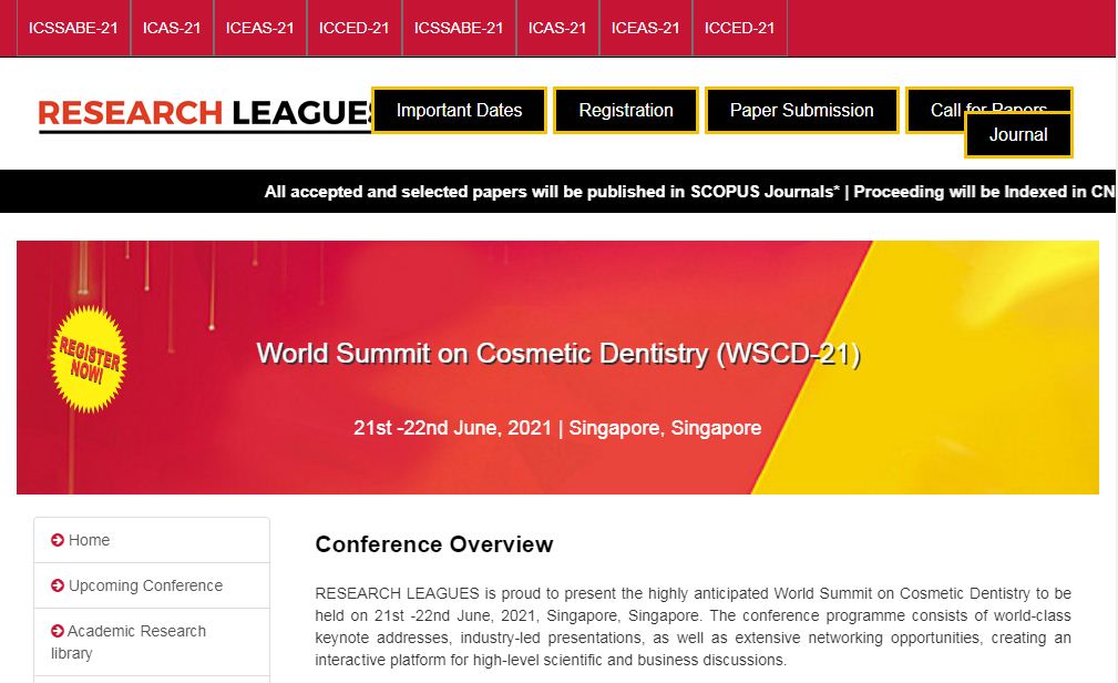 World Summit on Cosmetic Dentistry, Singapore