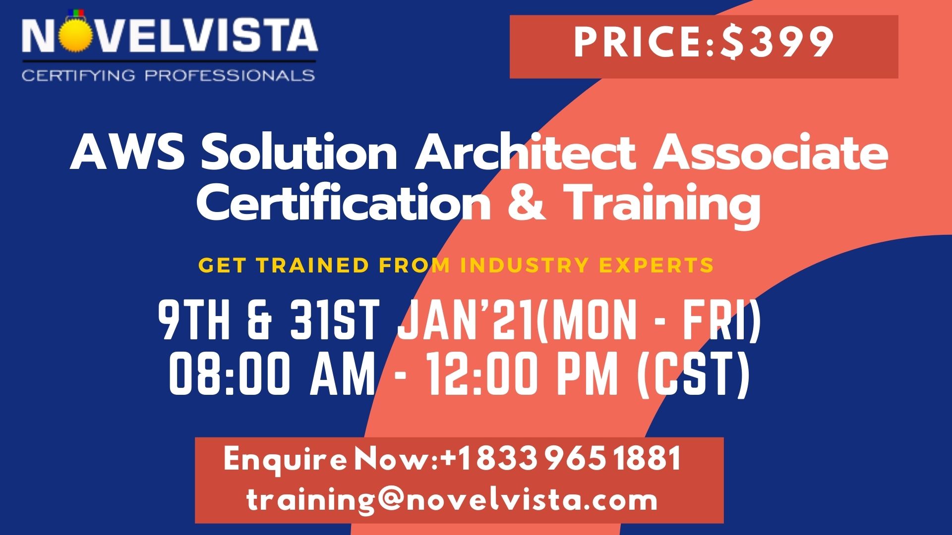 AWS Solution Architect Associate Certification & Training Of $799 In Only $399-Enroll Now, Washington, Indiana, United States