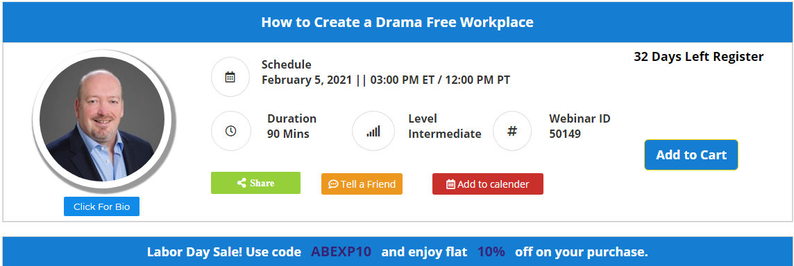 How to Create a Drama Free Workplace, Leawood, Kansas, United States