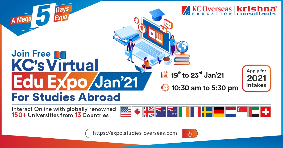 Attend KC’s Virtual Edu Expo and apply for 2021 Intakes, Ahmedabad, Gujarat, India