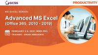 Advanced MS Excel (Office 365, 2010-2019)