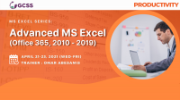Advanced MS Excel (Office 365, 2010-2019)