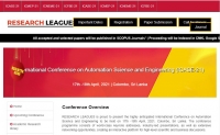 International Conference on Automation Science and Engineering