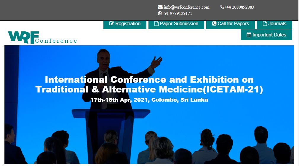 International Conference and Exhibition on Traditional & Alternative Medicine, Colombo, Sri Lanka,Colombo,Sri Lanka