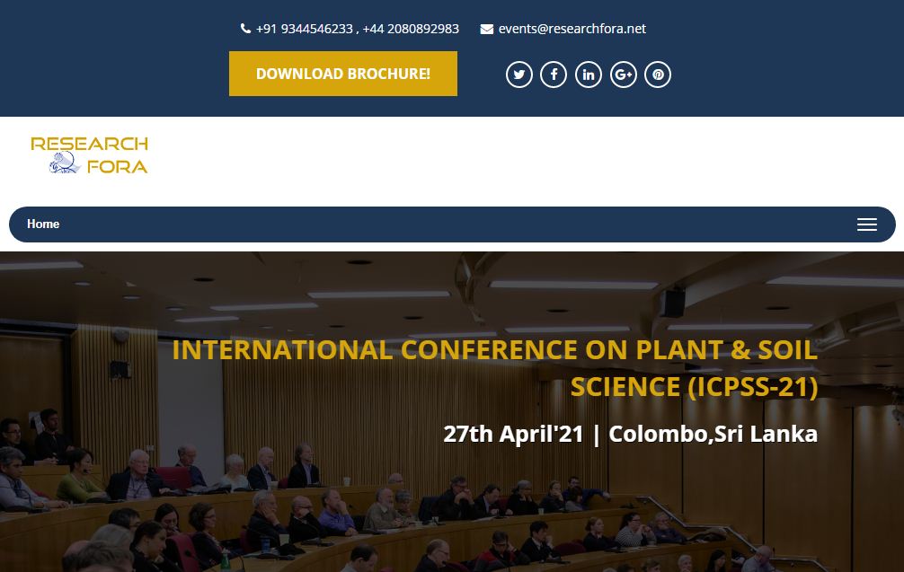 International Conference on Plant & Soil Science, Colombo, Sri Lanka,Colombo,Sri Lanka
