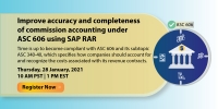 Improve accuracy and completeness of commission accounting under ASC 606 using SAP RAR