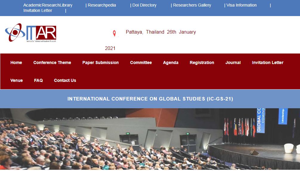 International Conference on Global Studies, Pattaya, Thailand,Pattaya,Thailand