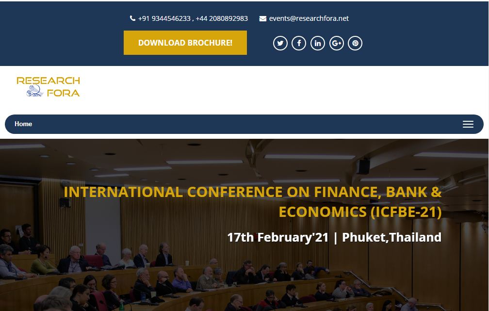 International Conference on Finance, Bank & Economics, Phuket,Thailand,Phuket,Thailand