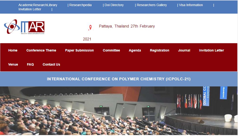 International Conference on Polymer Chemistry, Pattaya, Thailand,Pattaya,Thailand