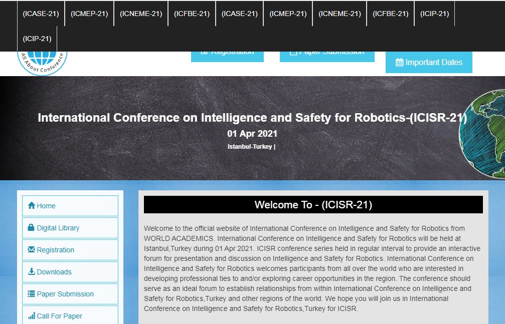 International Conference on Intelligence and Safety for Robotics, Istanbul, Turkey,İstanbul,Turkey