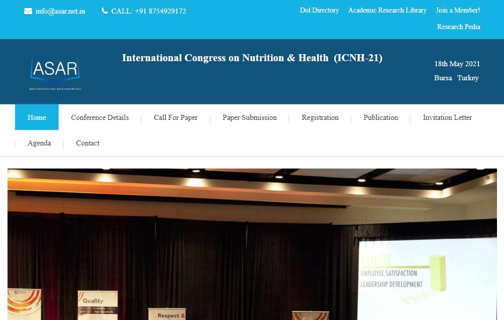 International Congress on Nutrition & Health, Bursa   Turkey, Bursa, Turkey