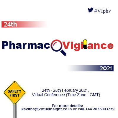 https://www.virtueinsight.com/pharma/24th-Pharmacovigilance-2021--Virtual-Conference/, London, United Kingdom
