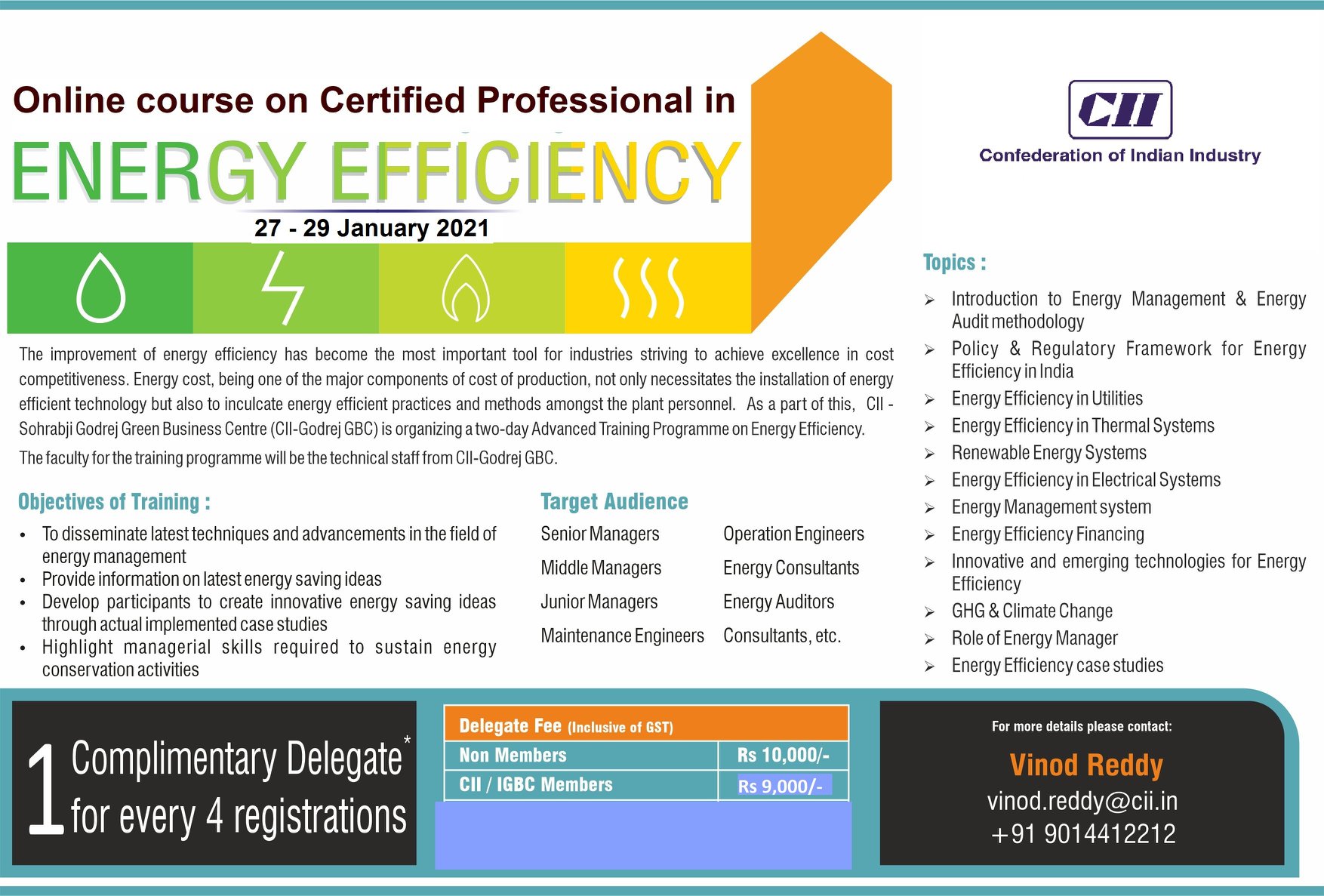 Online course on certified Professional in Energy Efficiency, Hyderabad, Telangana, India