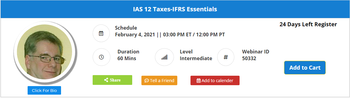 IAS 12 Taxes-IFRS Essentials, Leawood, Kansas, United States