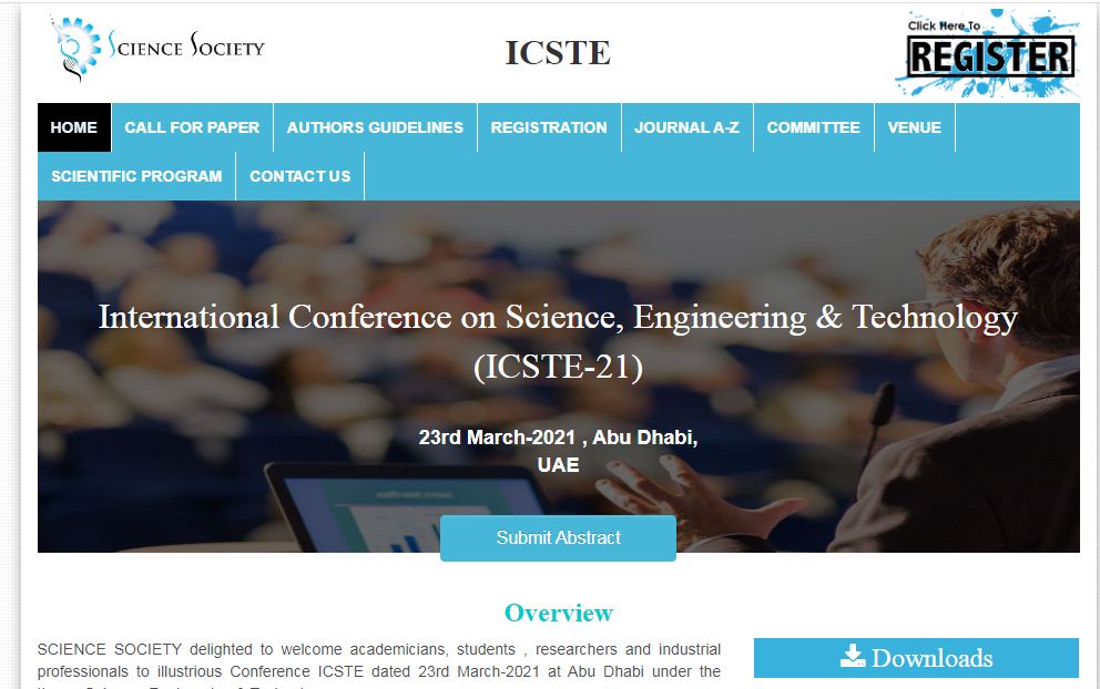 International Conference on Science, Engineering & Technology, Abu Dhabi-UAE, Abu Dhabi, United Arab Emirates