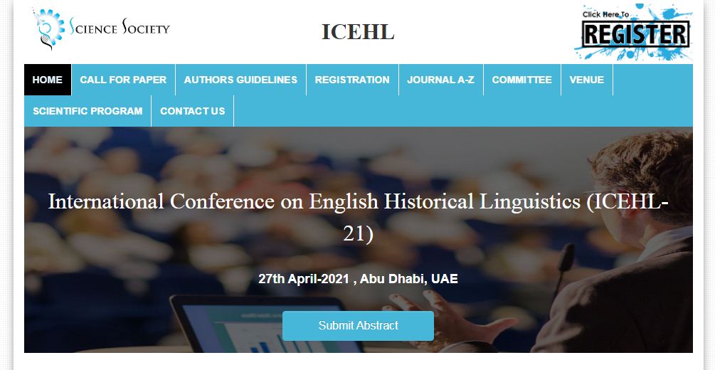 International Conference on English Historical Linguistics, Dubai, UAE,Dubai,United Arab Emirates