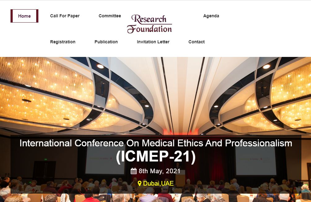 International Conference On Medical Ethics And Professionalism, Dubai, UAE,Dubai,United Arab Emirates