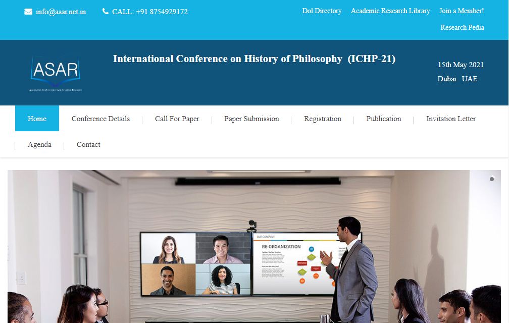 International Conference on History of Philosophy, Dubai, UAE,Dubai,United Arab Emirates