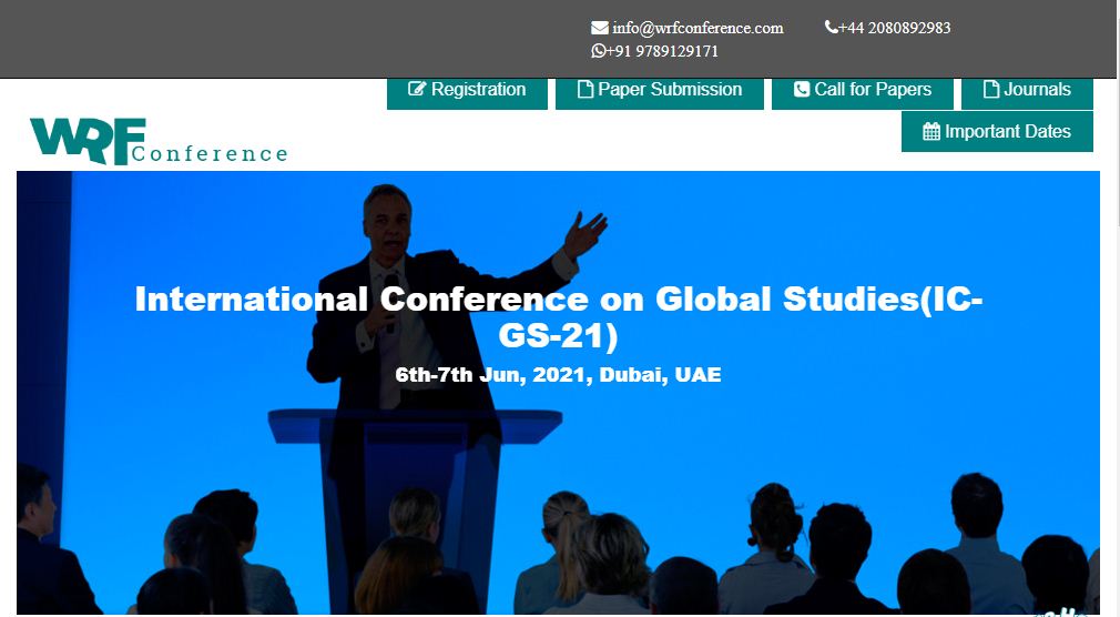 International Conference on Global Studies, Dubai, UAE,Dubai,United Arab Emirates