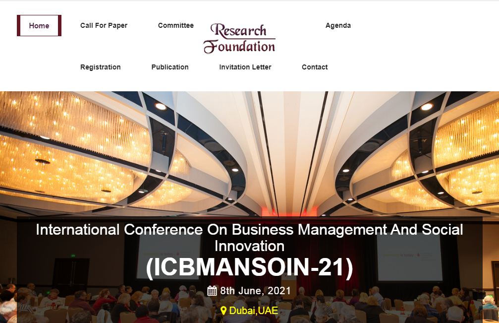 International Conference On Business Management And Social Innovation, Dubai, UAE,Dubai,United Arab Emirates