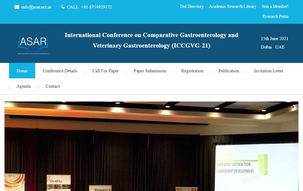 International Conference on Comparative Gastroenterology and Veterinary Gastroenterology, Dubai, UAE,Dubai,United Arab Emirates