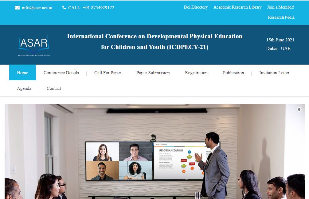 International Conference on Developmental Physical Education for Children and Youth, Dubai, UAE,Dubai,United Arab Emirates