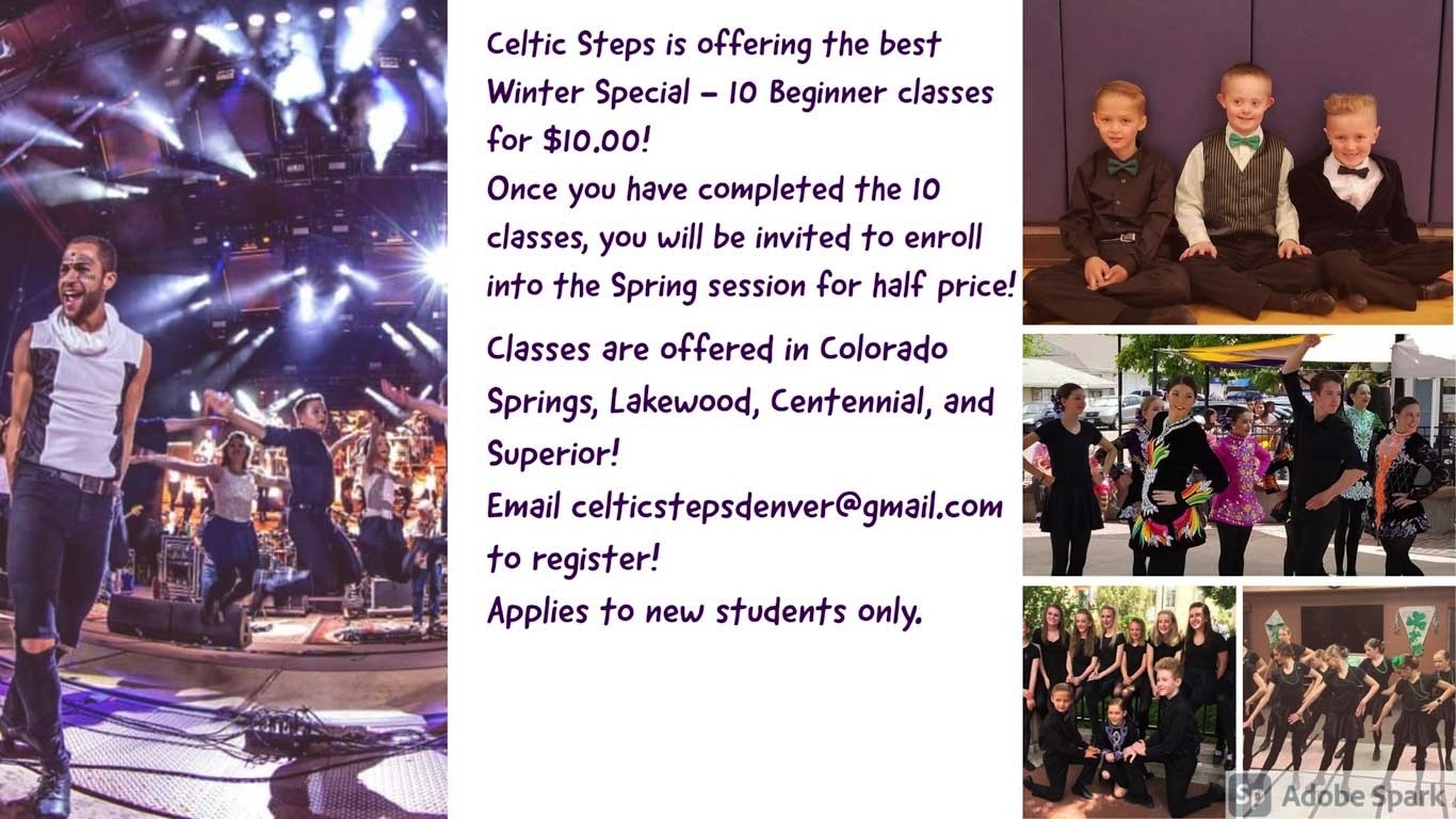 Celtic Steps Irish Dance classes in Lakewood, CO WINTER SPECIAL 10 CLASSES FOR $10, Lakewood, Colorado, United States