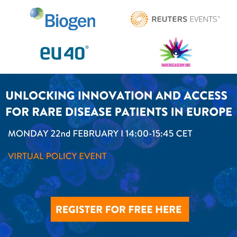 Unlocking innovation and access for rare disease patients in Europe, Online, Belgium