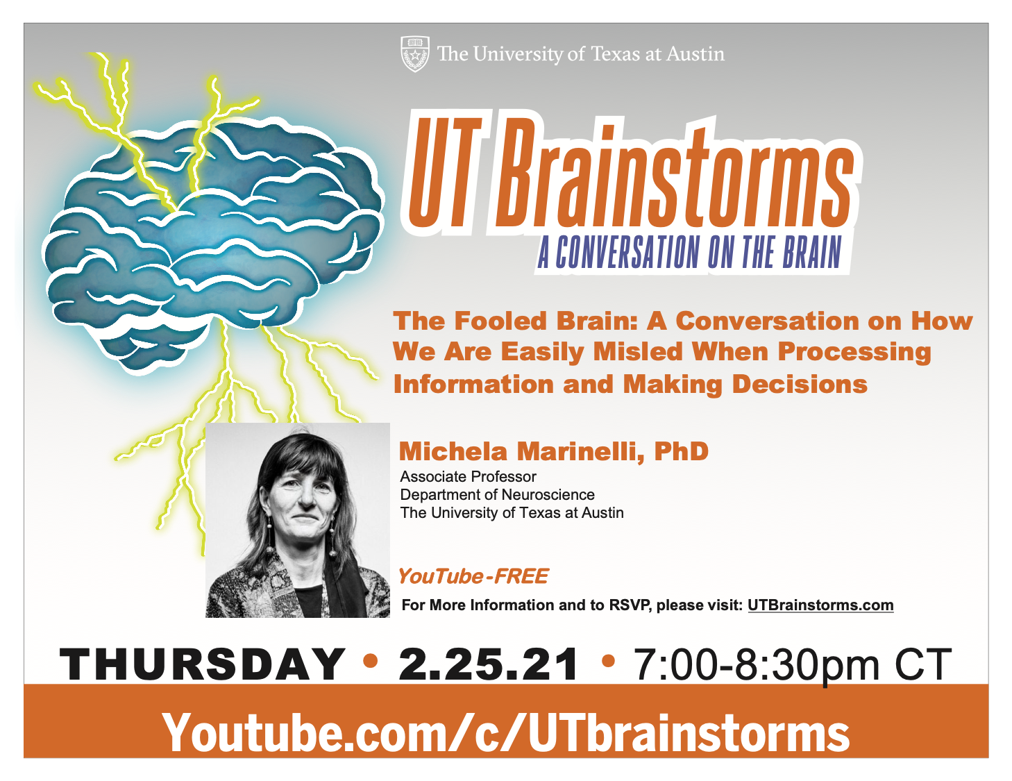 UT Brainstorms: A Conversation on the Brain (VIRTUAL), Austin, Texas, United States