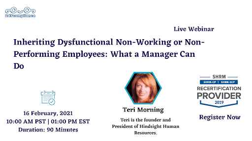 Inheriting Dysfunctional Non-Working or Non-Performing Employees: What a Manager Can Do, Online Event, Delaware, United States